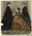 Women in a parlor, United States, 1860s