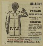 Ballou's patented French yoke shirts