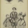 Black tulle pelerine, cape, and children's fashions for January