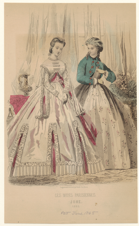 Les modes parisiennes, June 1865 - NYPL Digital Collections