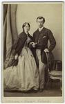 Man and woman posing for a portrait, France, 1860s