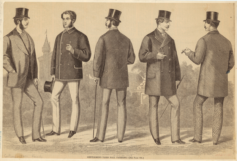 Gentlemen's Paris fall fashions - NYPL Digital Collections