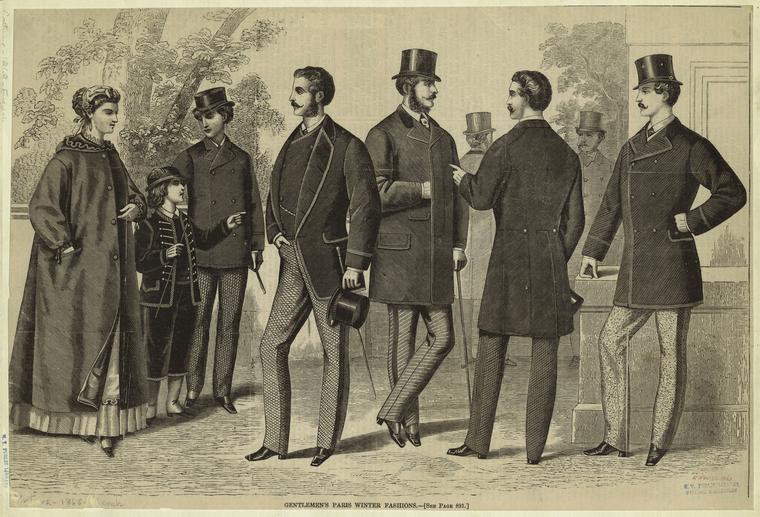Gentlemen's Paris winter fashions - NYPL Digital Collections