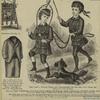 Boys' wardrobe: Cut-away coat, sailor vest blouse, knee pantaloons, pleated blouse, and [knickerbockers] for boy from 4 to 9 years old