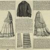 Breakfast robe, jacket with silver braid, details of Paris petticoat and tournure, muslin robe de chambre