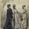 Women standing outdoors, France, 1870s