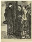 Man and women talking, United States, 1883