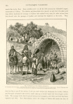 The Fountain of the Virgin, Nazareth, on the eastern side of the town. A Bedouin sheikh with his attendant in the foreground carrying long tufted spears. Women filling water-jars and cleansing their garments by soaking and beating them with strong bats made of wood.