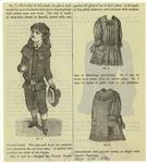 Clothes for a boy of five years and two blouse aprons for girls of two to four years, United States, 1880s