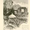 Ancient synagogue, Meirôn, situated on the top of an overhanging cliff, which was levelled artificially. Only the south front is now standing.
