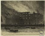 The burning of Woodruff & Robinson's warehouses, Brooklyn, New York