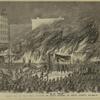 Great fire in New York, burning of Lent's stables, on Tenth Avenue