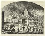View of Wall Street during the fire