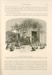 Pottery, Râsheiyet el Fûkhâr; this place, as its name implies, is famous for its potter's clay. Its furnaces are dome-shaped and capable of burning enormous jars. The potter, mounted on a high seat, sets the wheel in motion with his foot and shapes the clay with his hand. The man beyond is adding handles to the jars.