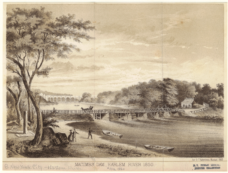Macombs Dam, Harlem River, 1850