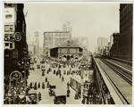Herald Square, with trolley cars & elevated railroad, 1921