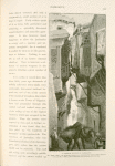 A narrow by-way in Damascus.  The upper stories and projecting windows are constructed of poplar stems, filled in with sun-dried bricks, placed diagonally and plastered over with clay