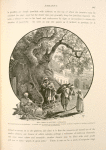 The large plane-tree, Damascus.  It is nearly forty feet in circumference. A peasant and his plough are resting against it, and in its shade a carperter is working, steadying his bow saw with his naked foot.