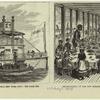The new Floating Hospital of St. John's Guild, New York City ; Dining-saloon of the new Foating Hospital of St. John's Guild