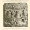 Reception room of a Damascus house, showing the lower portion of it only, with its fountain and marble pavement. The upper part of the room, where guests are received, is eighteen inches higher, and is furnished with cushions and carpets. An incense burner is standing at the extreme edge of the daïs.
