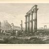 View of Palmyra, from the Grand Colonnade, showing the castle in the distance.