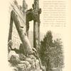 The fallen column, Ba'albek.  In the peristyle on the south side of the Temple of the Sun, where only four connected columns remain in situ. Several shafts have fallen from the temple platform into the little orchard below.