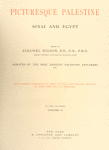 Picturesque Palestine, Sinai and Egypt . . . Volume II [Half title]