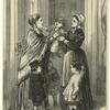 A workingwoman leaving her children, for the day, at St. Barnabas' House