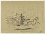 Two horse drawn vehicles, New York City