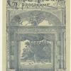 Theater program cover with proscenium arch and park scene, New York City, ca. 1891