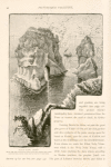 Pigeon rocks, Beirût. In the cliff from which these island rocks have broken away, there is an enormous cavern which can be entered by small boats.