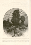 Ruins of the cathedral church at Tyre. Eusebius describes this building as the most splendid of all the temples of Phoenicia. Among the ruins there is a double column of red  syenite granite, now prostrate, consisting of two parallel connected shafts of great size.