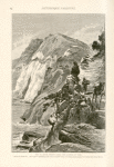 Râs el Abyad (White Cape), the ladder of Tyre. From the south side. The rock-cut undulating road. with its shallow steps, is in many places nearly two hundred feet above the sea.
