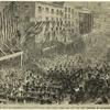 The Seventh Regiment, N.G.S.N.Y., leaving New York, April 19th, 1861, for the defence of Washington