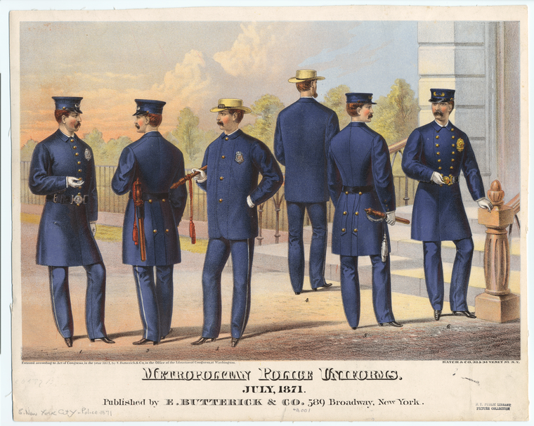 Metropolitan Police Uniforms, July 1871.