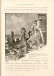 Ruins on the west side of Athlît.  The fortress was built by the Templars in the year 1218 and was the last place held by the crusaders in Palestine.  It was taken by the Sultan Melek el Ashrâf el Khalîl after his conquest of Acre in 1291.