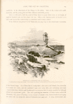 Remains of a crusading fort at Tantûrah. Its shattered tower is thirty feet in height.  In the distance the village of Tantûrah appears, in the site of the ancient city of Dor.