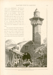 The mosque at Jaffa.  A modern structure in the north-east quarter of the town.  It can easily be distinguished in the general view of Jaffa (see steel plate). where it appears between the masts of the Arab fishing boats.