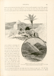 Shrine of Sheikh Samat at Sur'ah (Zorah), on the summit of the hill. Below is shown the upper part of the Wâdy es Su'ar (Vally of Sorek), which falls into the river called Nahr Rubîn.