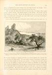 Ruins of Ascalon, from the North-east. Here there are fine orchards and olive- trees, cultivated by the Egyptian peasants of the neighboring village of El Jûrah. The wild onions of 'Askûlon are celebrated for their delicate flavor. The Romans gave them the name of Ascalonia, hence scalogn (Ital.) and shallot (Allium Ascalonicum).