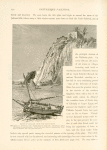 Ruins of Ashkelon, from the South-west.  Here there is a shallow bay, with a landing-place for small boats.  The beach is strewn with masses of ancient masonry. On the cliff above there is a Mohammadan shrine, called El Khudrah, with a few palm trees near it.