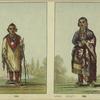 Child and woman in tribal costumes, North America, 1830s