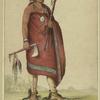 Man in tribal costume, North America, 1830s
