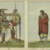People in tribal costumes, North America, 1830s