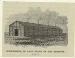 Hodenosote, or long house of the Iroquois