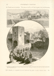 The pools of Hebron.  The chief pool is one hundred and thirty-two feet square, and twenty-one feet deep. There are stone steps leading to the bottom at each corner.  The other pool is eight-four feet in length and fifty-four feet in width.  The enclosed building in the distance, on the slope of the hill to the left, is the Quarantine station.