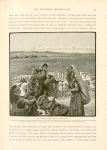 Bîr es Seba': the site of Beersheba.  The ancient wells can still be traced, and two of them are serviceable ; but the city has ceased to exist.  In the distance may be seen an encampment of the Tiyâheh Arabs.  In the foreground a woman is asking  alms...