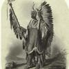 Native American man holding spear, 19th century