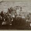 Chilkat Indians gathering for Potlatch dance, Alaska