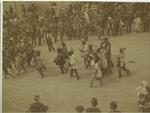 The great march to the Omaha Pow-wow dance of the Cheyennes, Mont., April, 1891
